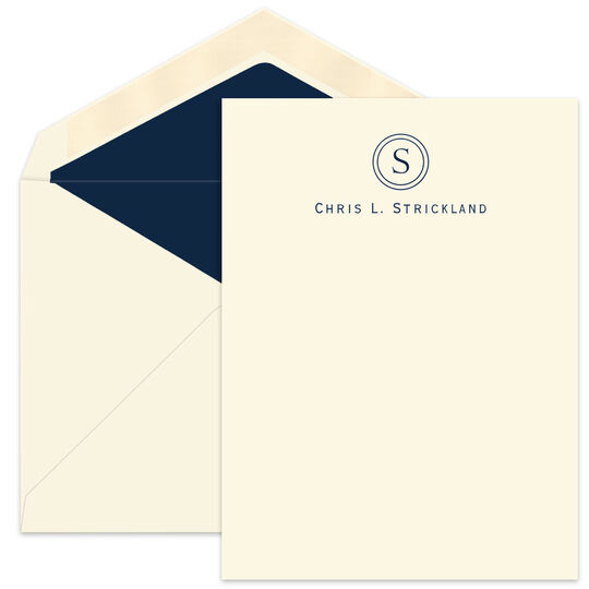 Marshall Vertical Flat Note Cards - Raised Ink
